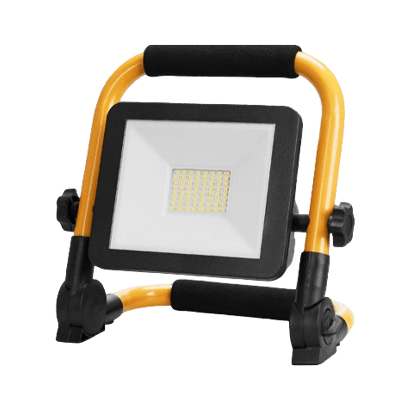 Luces de trabajo recargables plegables con soporte de acero, IP54 e IK06